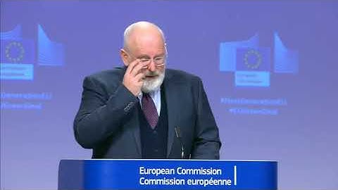 Timmermans speech to EU press conference