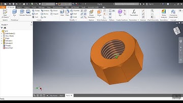 How to Draw a Nut, simplest way (CAD161S UNISA Assignment AUTOCAD Inventor 2017 Dimension en mm)