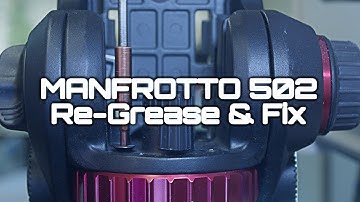 Manfrotto Tripod Fluid Head 502 Removal Disassemble & Grease Replacement Tutorial