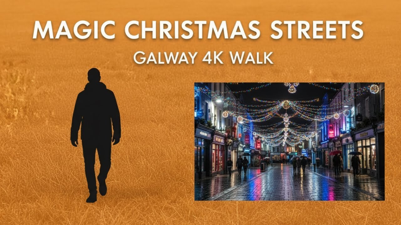 Christmas in Galway 🌟 Cozy Atmosphere, Lights & Lively Streets | Walking Tour