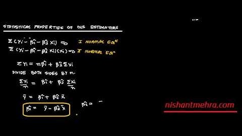 [IES/IAS Economics Mains] [ONLY IES] Statistical Properties of OLS estimators