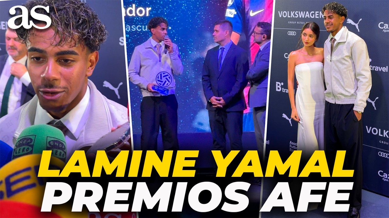 MEJORES MOMENTOS de Lamine Yamal en la GALA de los Premios AFE