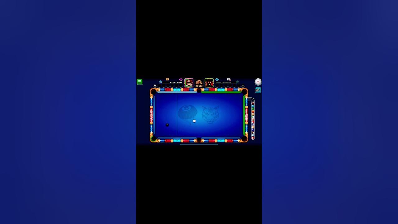 Best Trickshot in 200 million table #8ballpool #8ballpoolguideline #gaming #music #phonkagressive