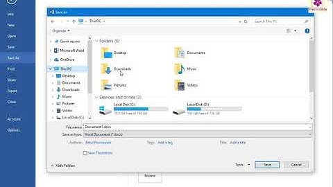Saving a Document | Computer Training | Periwinkle