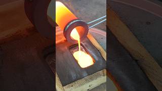 Pouring Molten Copper #copper #brass #gold #molten