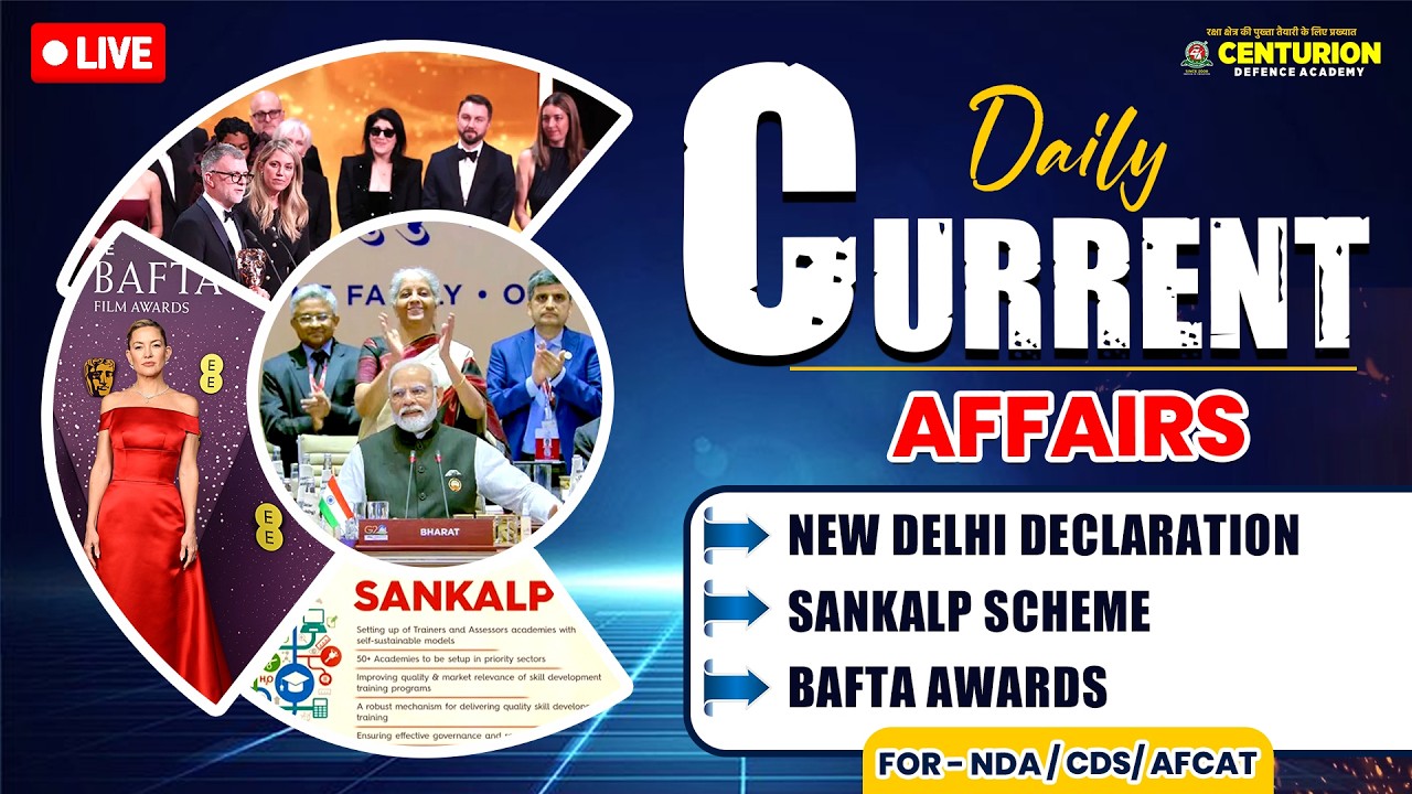 24th February 2026 Current Affairs | Daily Current Affairs Important Question for NDA/CDS/AFCAT