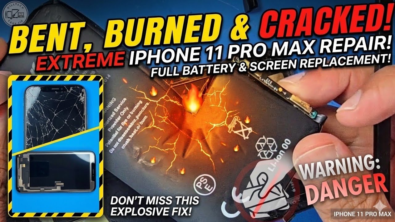Fix iPhone 11 Pro Max Swollen Battery & Broken Screen
