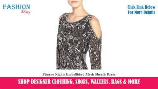 Pisarro Nights Embellished Mesh Sheath Dress