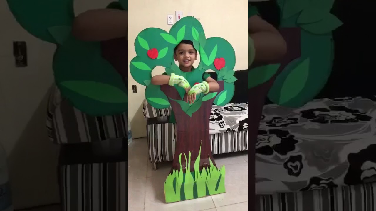 Fancy Dress Tree Costume Kids Competition Kg Day Tree Topic Form Board Tree Diy Youtube