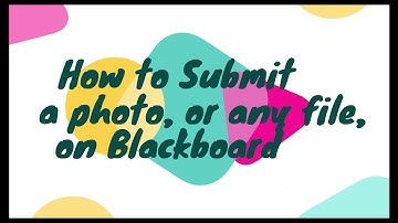 How to use your PHONE to submit a file (photo) on Blackboard