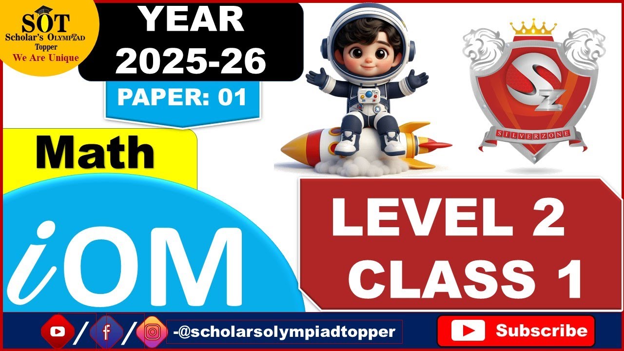 Silverzone | IOM | Math | Class 1|Level 2| Year 25 -26|Paper 1