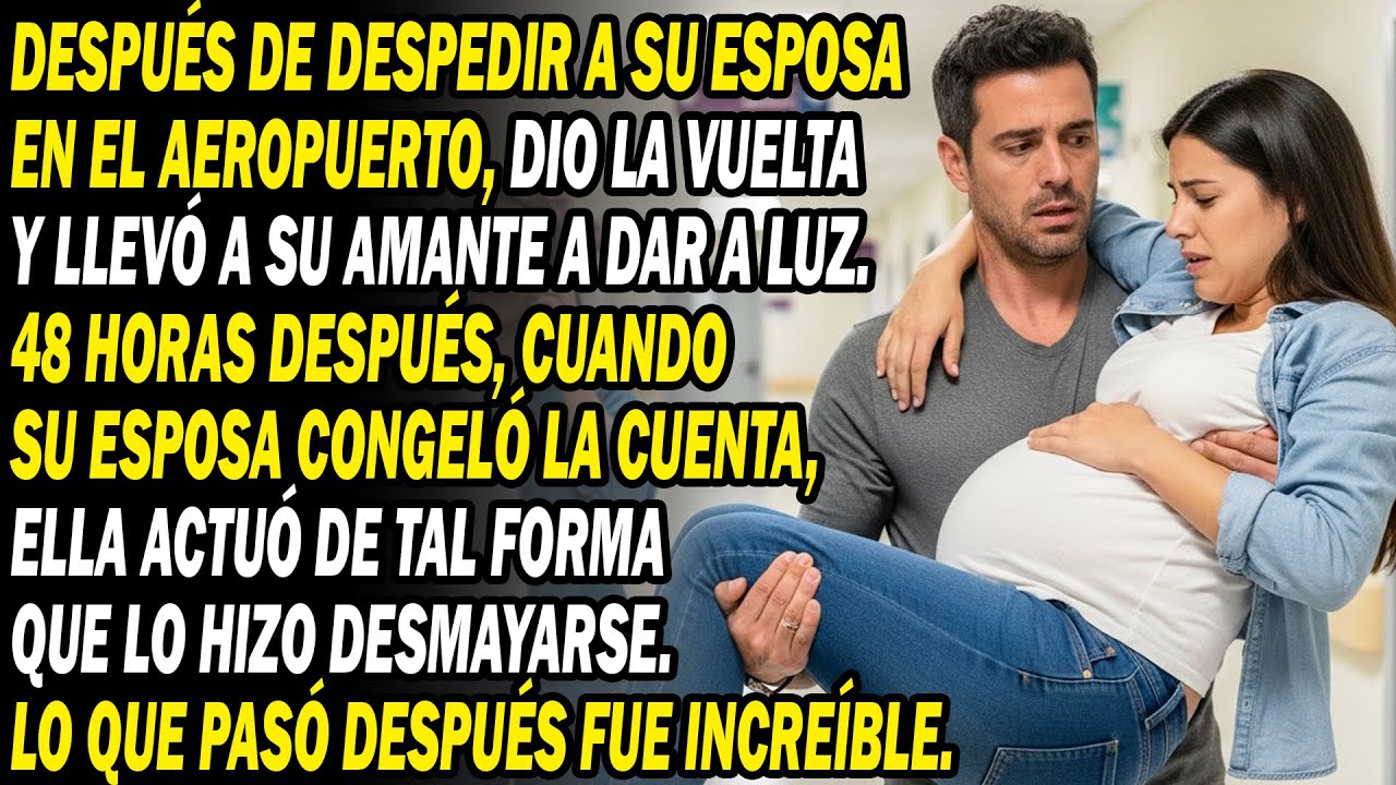 Esposo Ayudó A Amante A Dar A Luz Tras Llevarme Al Aeropuerto. 48h Después, Mi Acción Lo Desmayó...