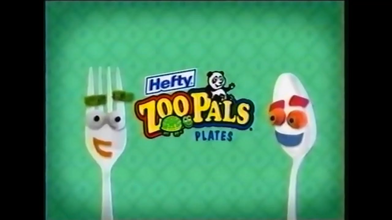 Hefty's "ZooPals" Plates commercial (2003) YouTube