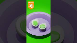 Modelling a Perfectly Halved Boiled Egg in Blender 4.5 #shorts #b3d #blender