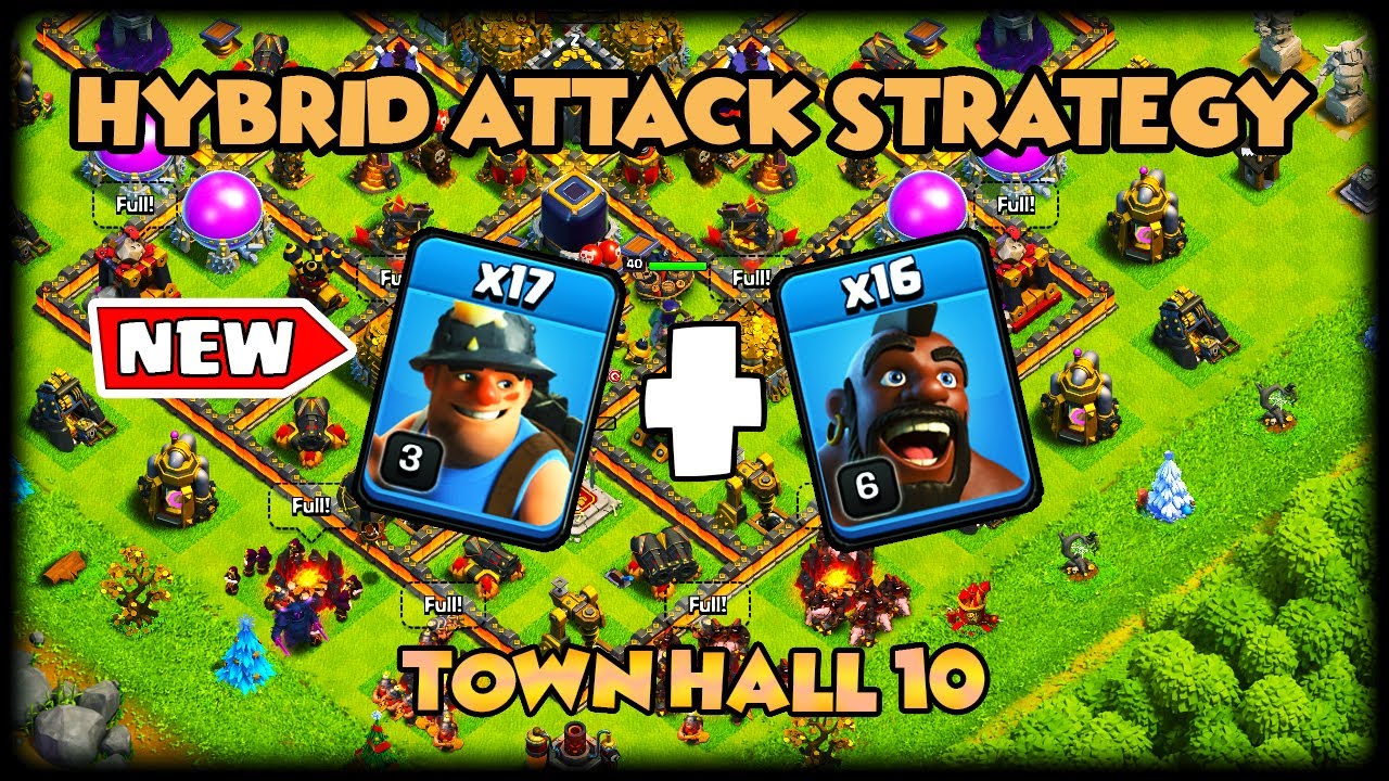 th10 hybrid attack strategy | miner hog hybrid attack th10 | best th10 attack strategy 2020