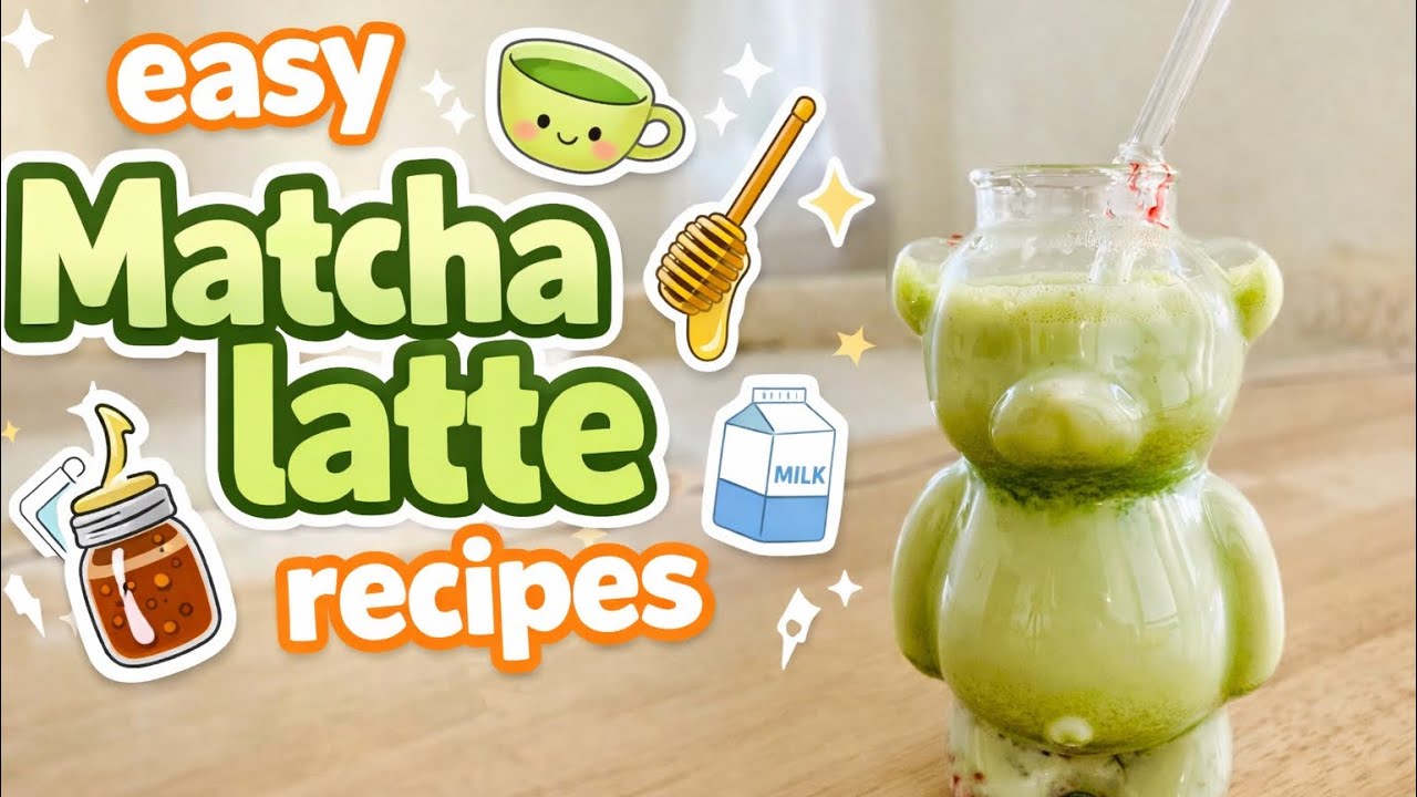 Easy matcha latte recipe 🍵🥛