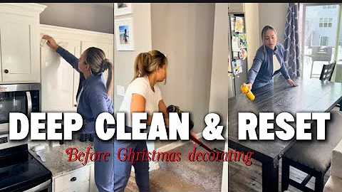 DEEP CLEAN & RESET BEFORE DECORATING FOR CHRISTMAS 🎄✨ #cleaning #relaxing #deepcleaning 