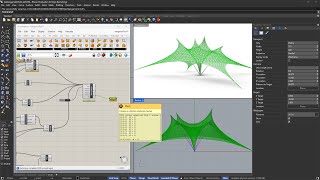 Celebrity Videoguide - GRASSHOPPER and Kangaroo 2, Tensile Structure, Physics Simulation, Solver and Anchors Wealth