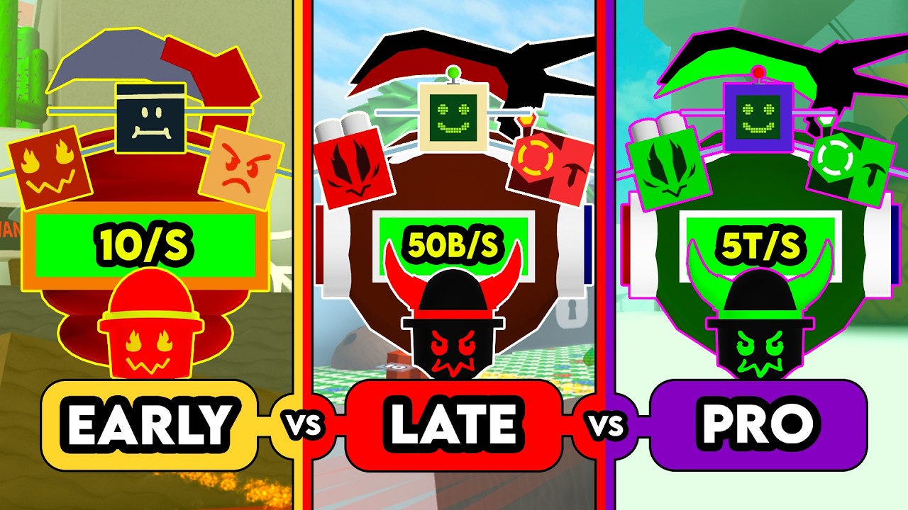 EARLY Red vs LATE Red vs PRO Red in Bee Swarm Simulator | Roblox