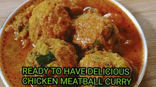 chicken meatball curry | chicken keema balls gravy | chicken kofta curry | chicken balls spicy curry