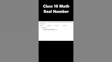 The LCM of two numbers is 1200. Which of the following cannot be their HCF?#shorts