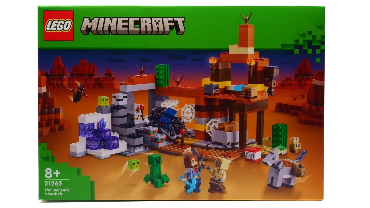 LEGO Minecraft The Badlands Mineshaft Speed Build Start to Finish