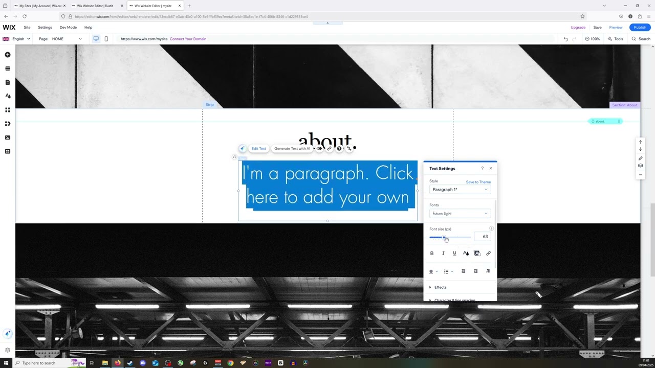 How to Edit Text on Wix