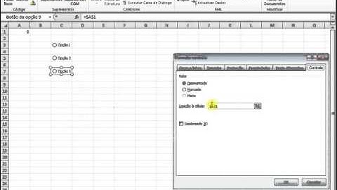 Botões opção - Excel