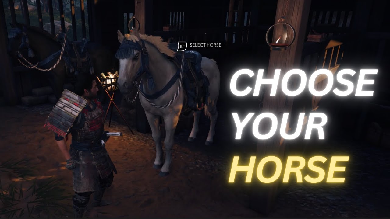 GHOST OF TSUSHIMA - Selecting Horse New Game+ PC - YouTube