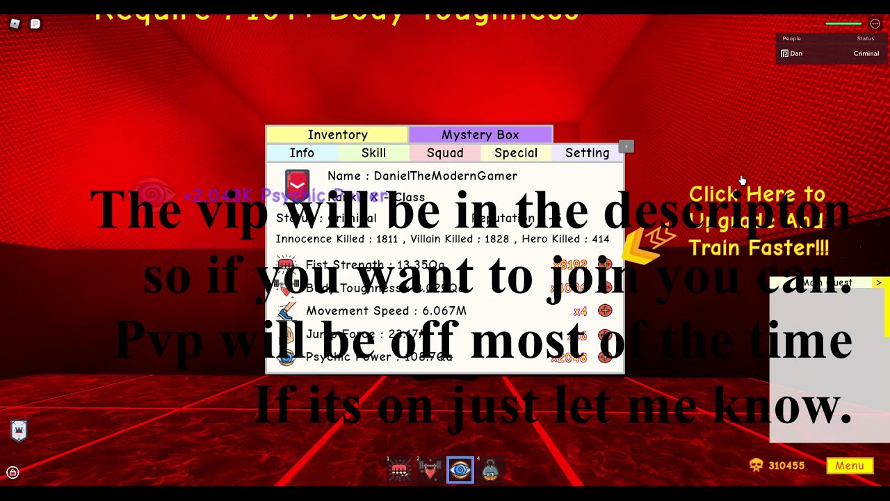 Super Power Training Simulator VIP server (PVP OFF) - SPTS