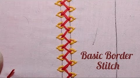 Basic Border Stitch ! Basic Border Design ! Hand Embroidery Design For Beginners !