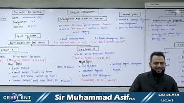 CAF 6 Sir Asif Lecture 1