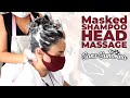 Masked Relaxing SHAMPOO, HEAD MASSAGE AND RINSE - ASMR With Scratchy Sounds and Neck Massage