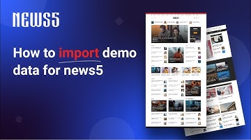 How To Import Demo Data - News5 WordPress Theme