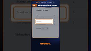 Turn on guest access in Moodle #Shorts