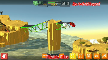 Build a Bridge Level 12 Android 3 star walk-through