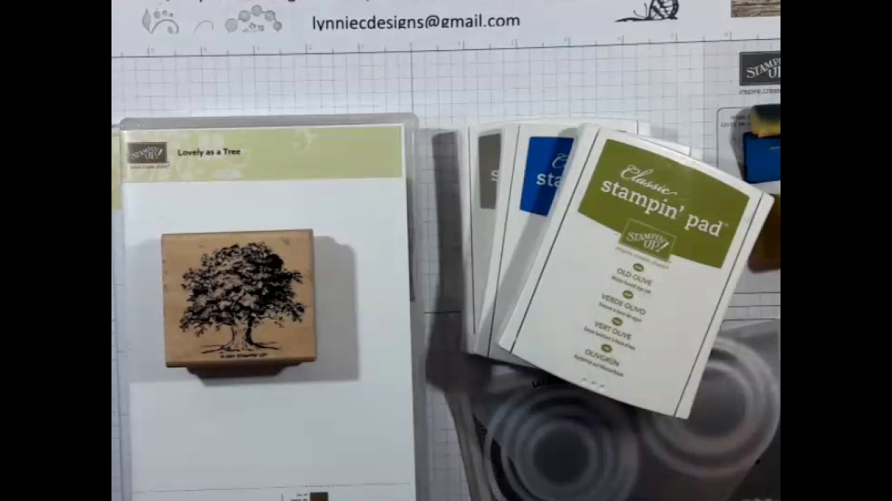 Masking technique using Stampin' Up! Lovely as a Tree