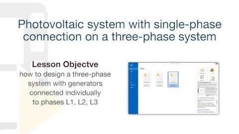 Solarius PV Tutorial - Connecting a single-phase PV system to a three-phase grid - ACCA software