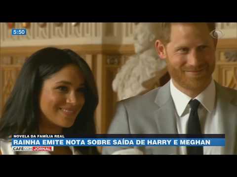 Rainha emite nota sobre saída de Harry e Meghan da Coroa britânica