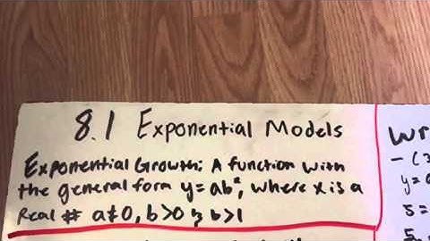 8.1 exponential models