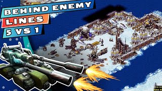 Red Alert 2 Gameplay - 5 Vs 1 - Behind Enemy Lines - Yuri's Revenge Red Alert 2 Gameplay - 5 Vs 1 - Behind Enemy Lines - Yuri's Revenge