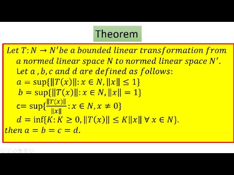 An important Theorem