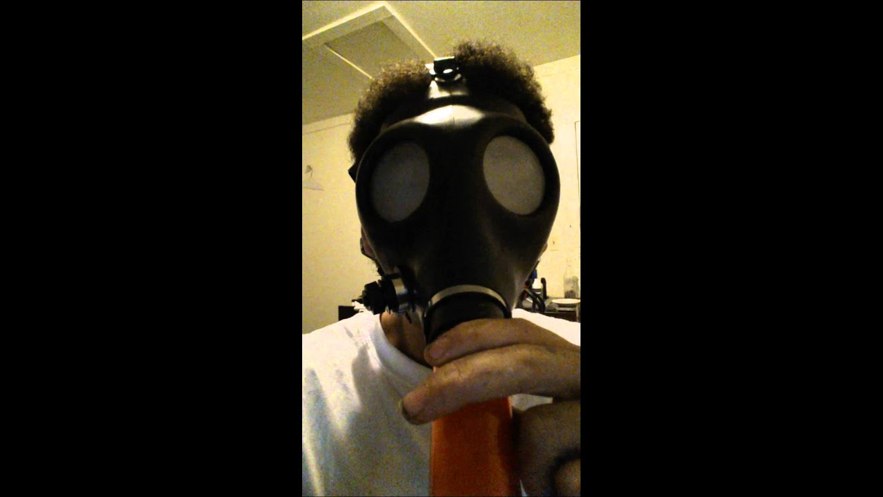 Gas mask smoke out.