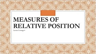 Measures of Relative Position (4/7)