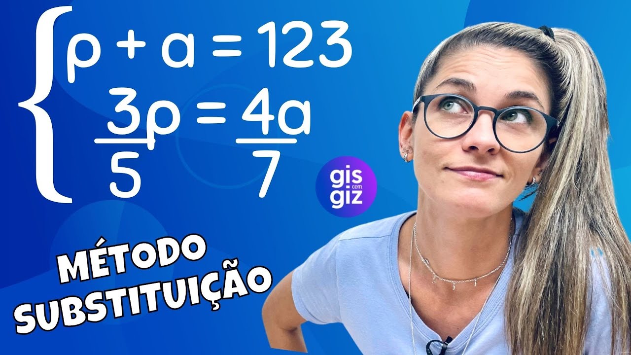 Matemática Gis com Giz - ⭕️ EQUAÇÃO DO 1º GRAU COM DUAS INCÓGNITAS - às 18h  no canal da Gis ☺️