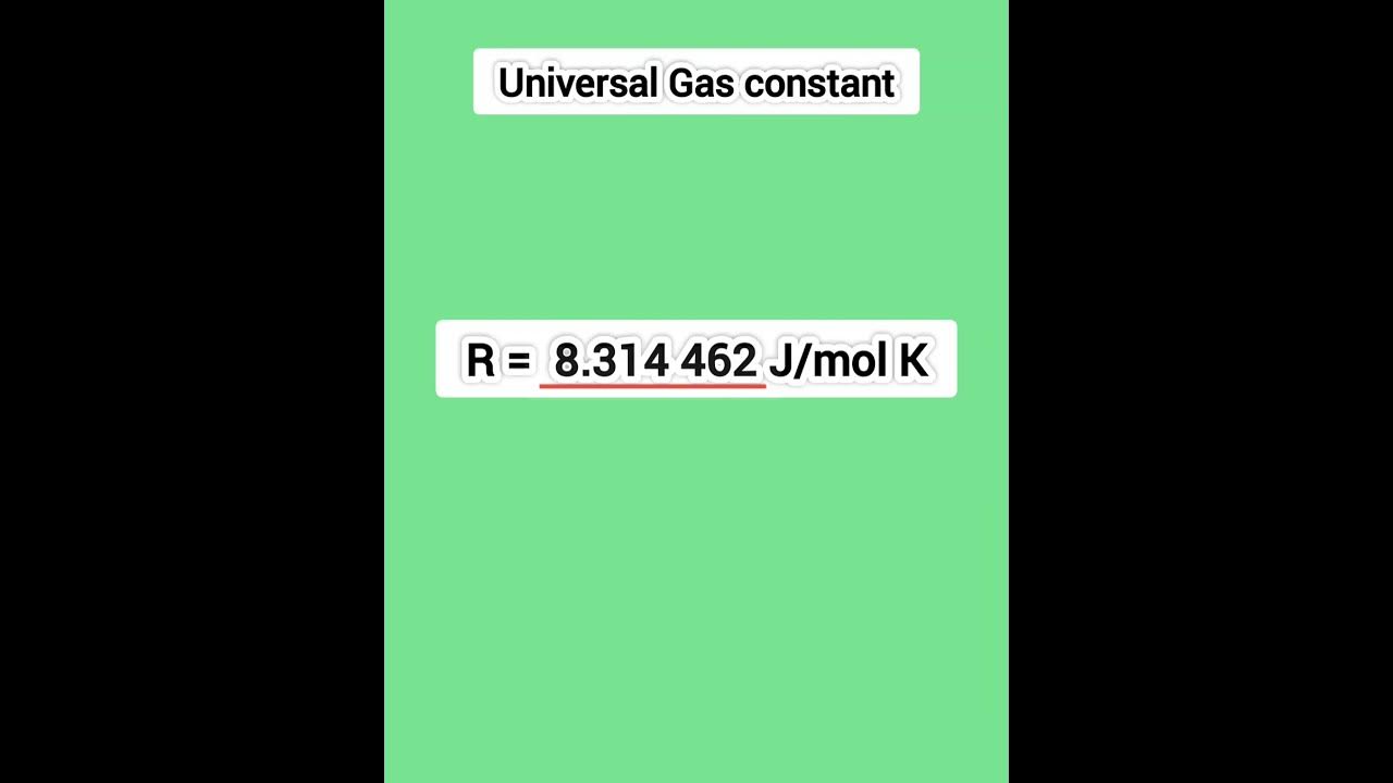 universal gas constant value of universal gas constant india physics science shorts YouTube