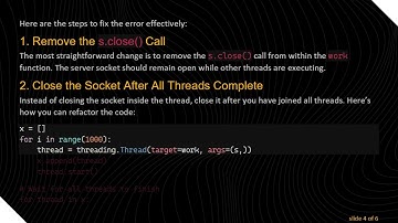 How to Fix the WinError 10038 Error in Python Socket Server on Windows