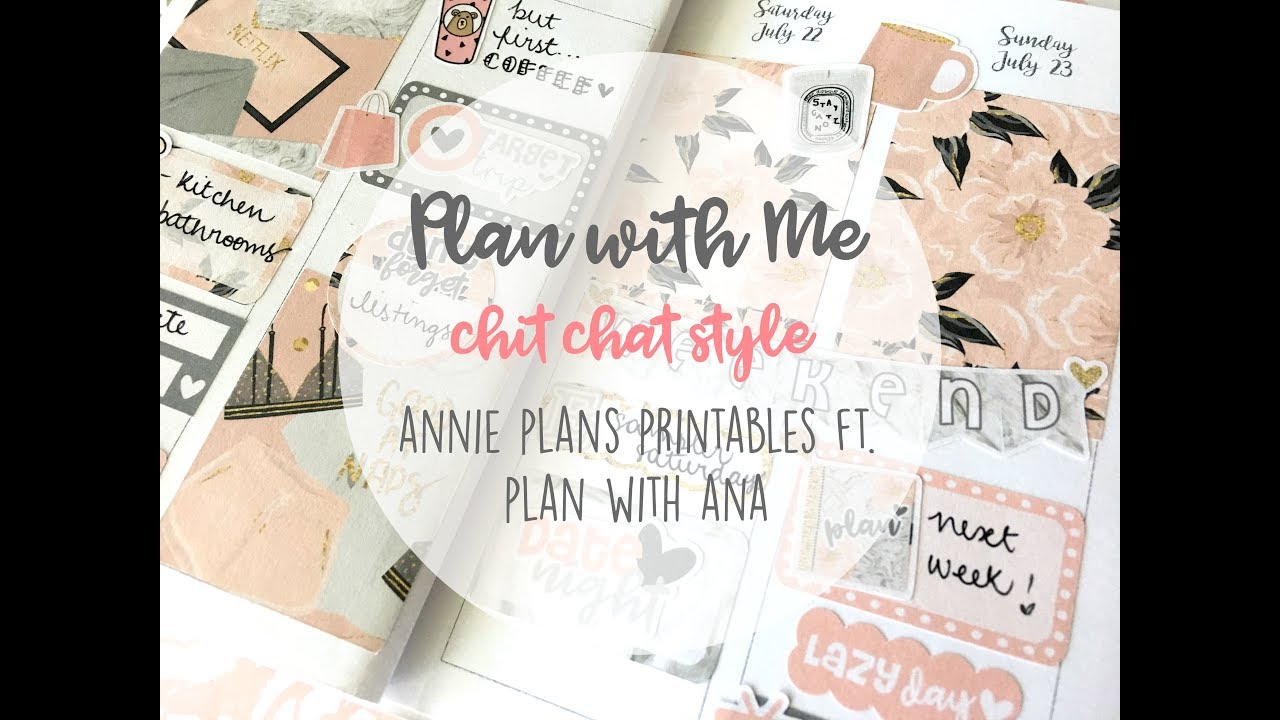 PLAN WITH ME | Traveler's Notebook ft. Annie Plans Printables | Chit ...