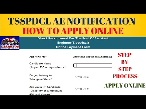 TSSPDCL AE Application  Process|Apply Online TSSPDCL Jobs|How to Apply TSSPDCL AE Notification 2022