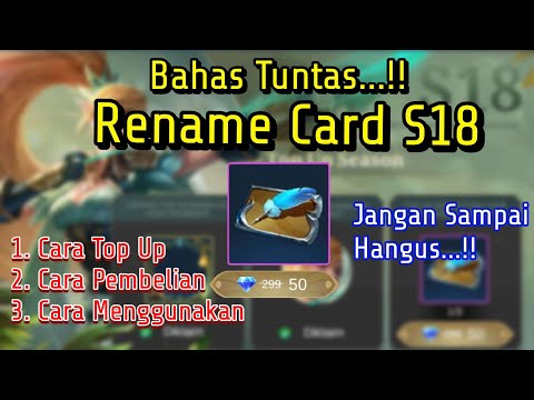 BAHAS TUNTAS! NAME CARD S18- Cara Top Up, Cara Pembelian, Cara Penggunaan Rename Card 50 diamond S18